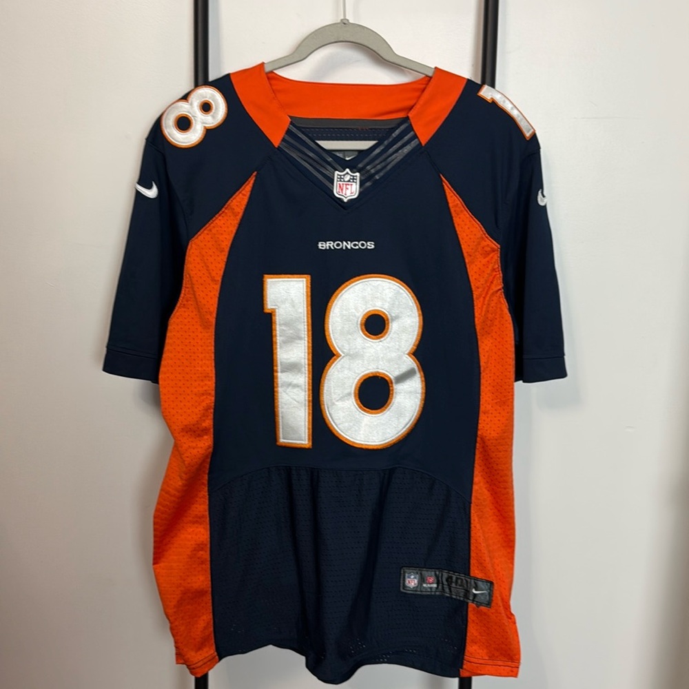 Nike Peyton Manning #18 Broncos NFL Mesh Jersey Top Men Size 40